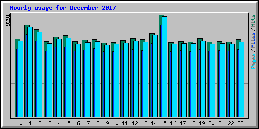 Hourly usage for December 2017